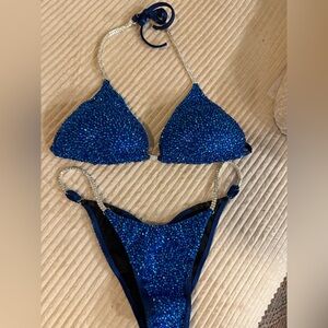 Blue Muscle Dazzle Competition Bikini